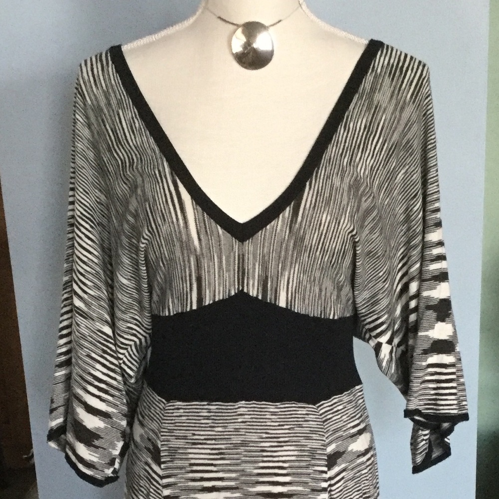 BCBG MaxAzria cotton black and white dress